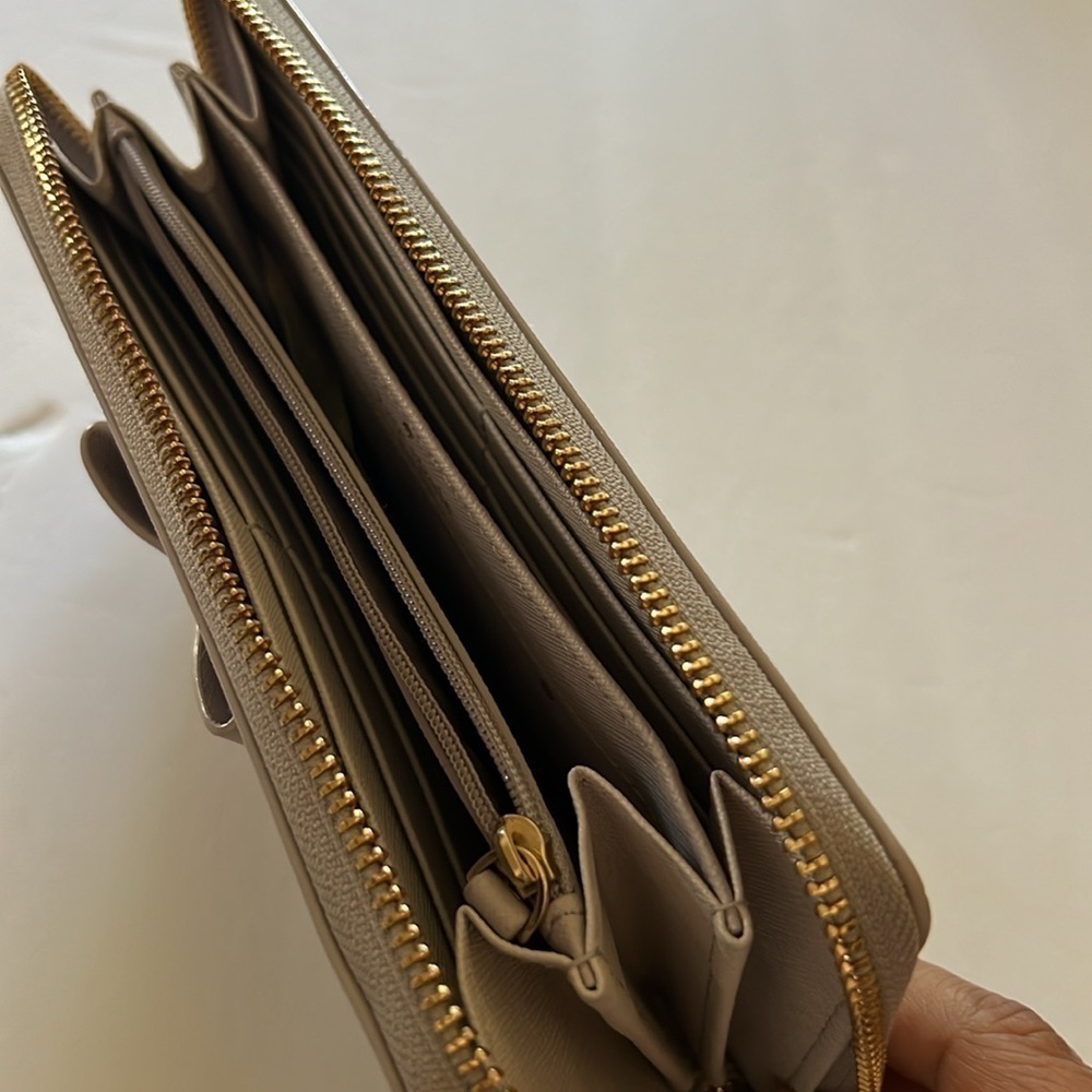 kate spade ♠️ long wallet ribbon beige 21 - excellent condition - Picture 12 of 13